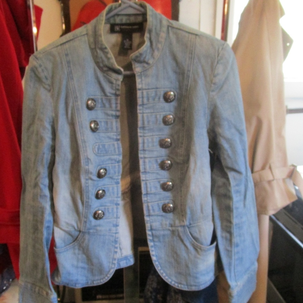 Vintage Jean Jacket Double Breasted Stonewashed